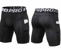 Men's Letter Tape Pocket Waist Compression Shapewear Shorts, High Stretch Polyester Compression Shaper, Breathable Comfortable Men's Shapewear for Daily Wear Underwear